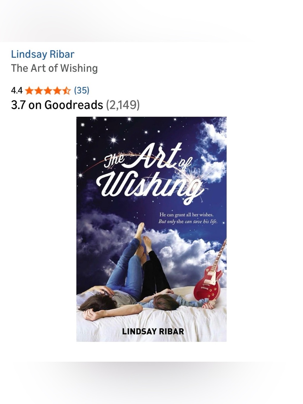 The Art of Wishing Book - Blue & White